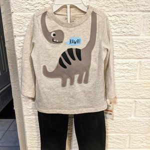 NWT First Impressions Dinosaur Rawr Long Sleeve and Pants Set (12 months)